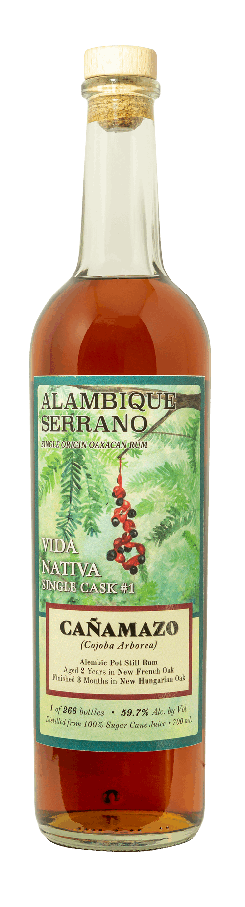 Alambique Serrano Vida Nativa "Canamazo" Single Cask #1 Rum (119.4 Prf) - 700ml
