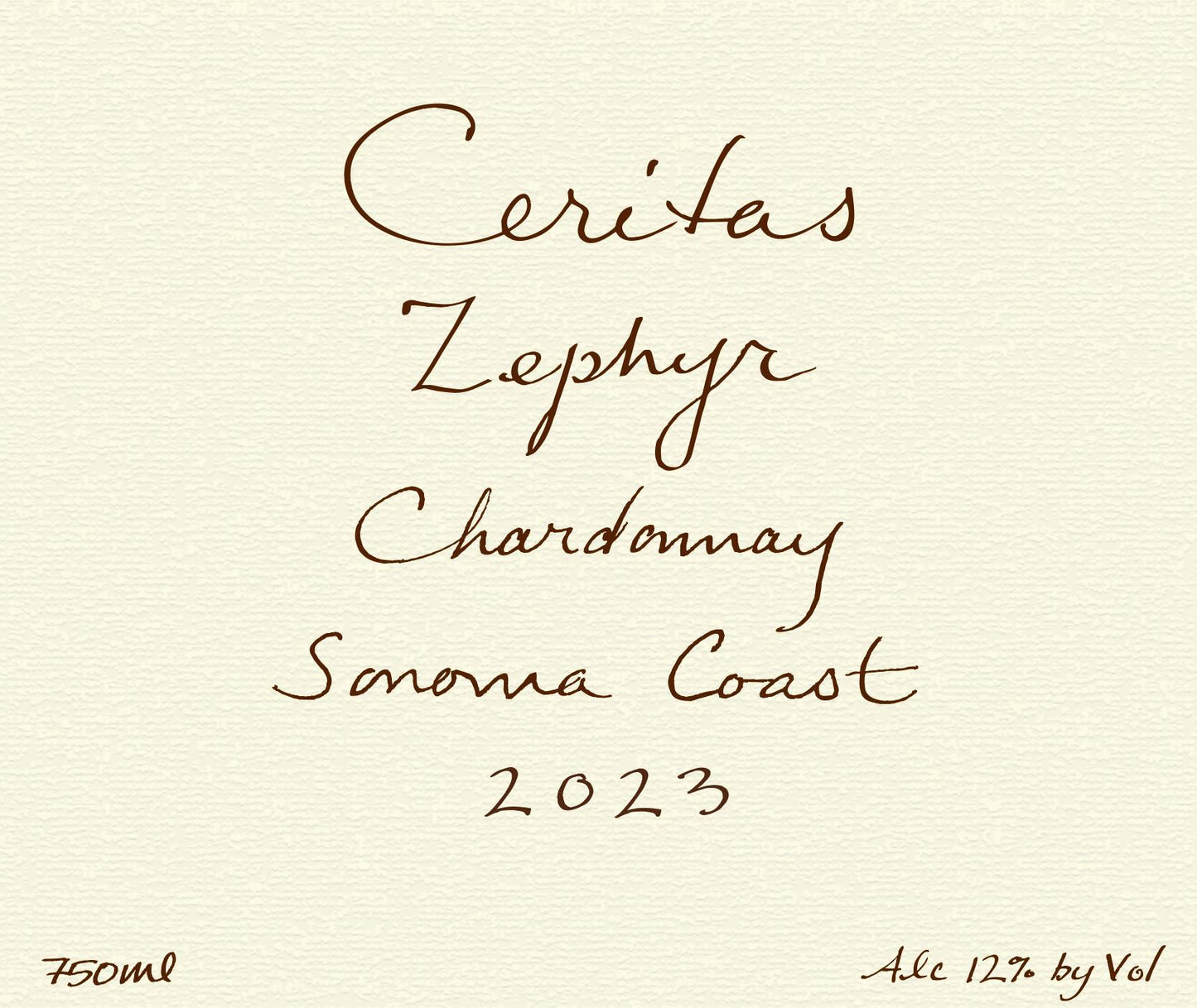 Ceritas Chardonnay Zephry Vineyard Sonoma Coast 2023