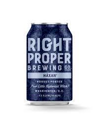 Right Proper Brewing Haxan Porter 6-pack cans