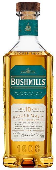 Bushmills 10-yr Single Malt Irish Whiskey - 750ml