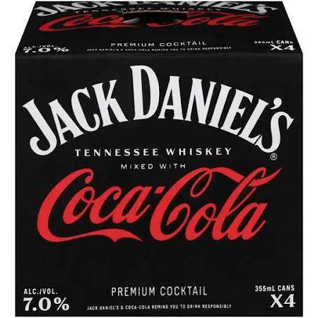 Jack Daniel's Coca Cola Premium Cocktail 4-pack