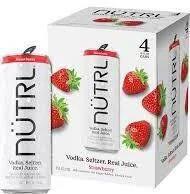 Nutrl Strawberry Vodka Seltzer 4-pack cans