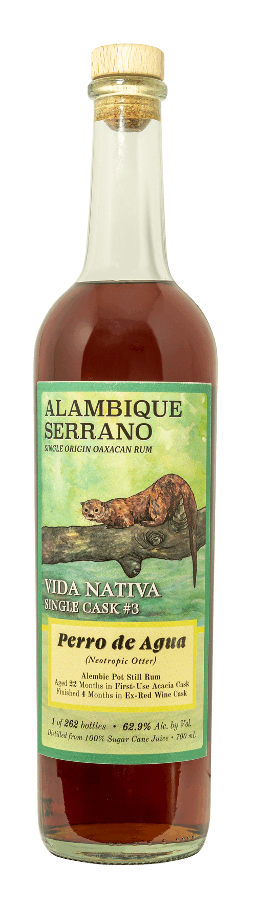 Alambique Serrano Vida Nativa "Perro de Agua" Single Cask #3 Rum (125.8 Prf) - 700ml