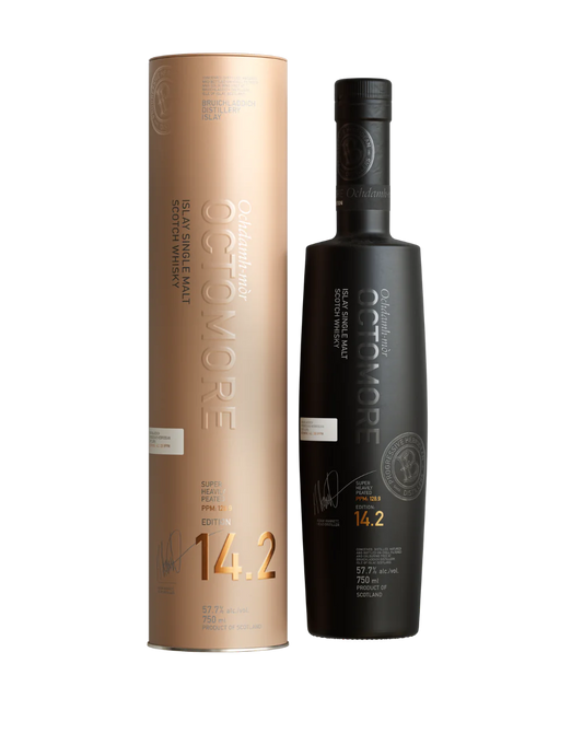 Bruichladdich Octomore 14.2 Aged 5 years, 128.9 PPM Single Malt Scotch Whisky- 750ml