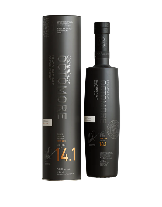 Bruichladdich Octomore 14.1 Aged 5 years, 128.9 PPM Single Malt Scotch Whisky- 750ml