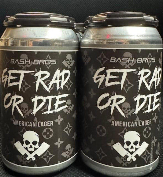 Bash Bros Get Rad or Die American Lager 6-pack