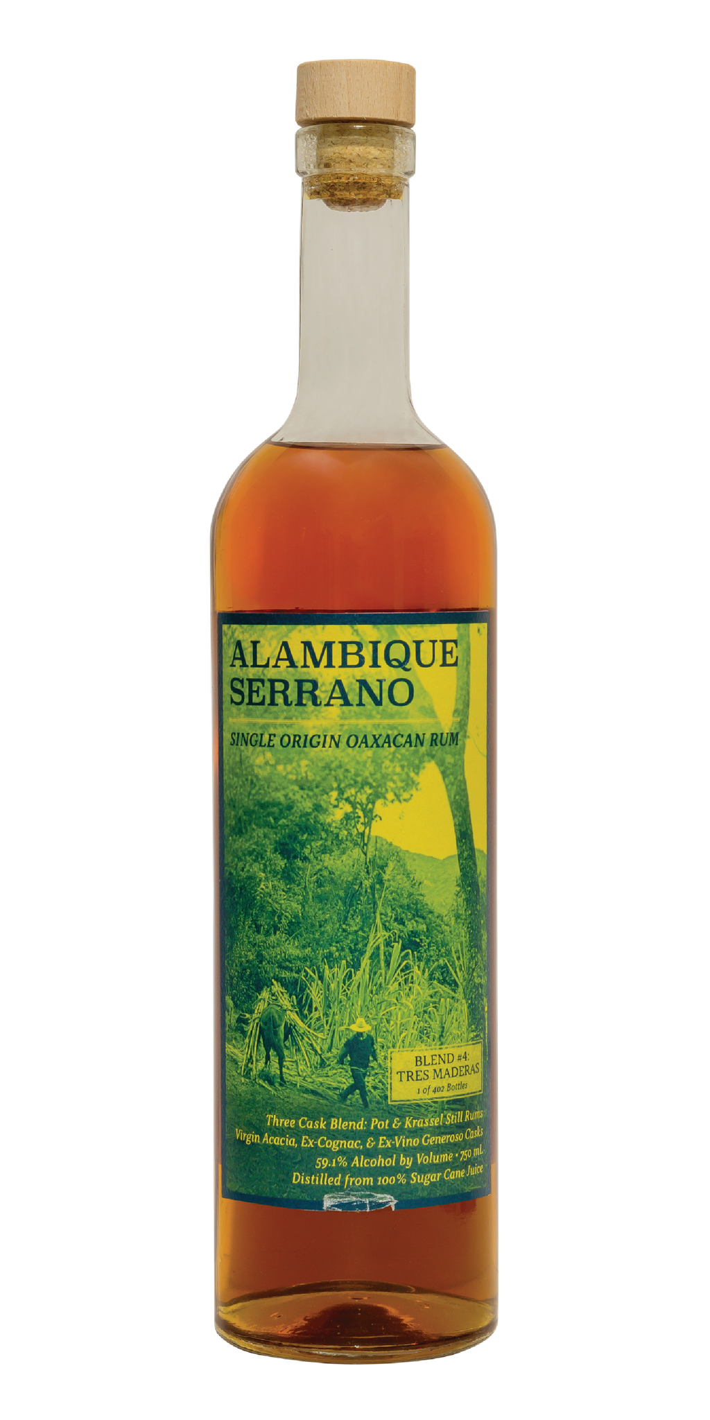 Alambique Serrano Blend #4 Virgin Acacia, Ex-Cognac, Ex-Vino Generoso Casks - 750ml