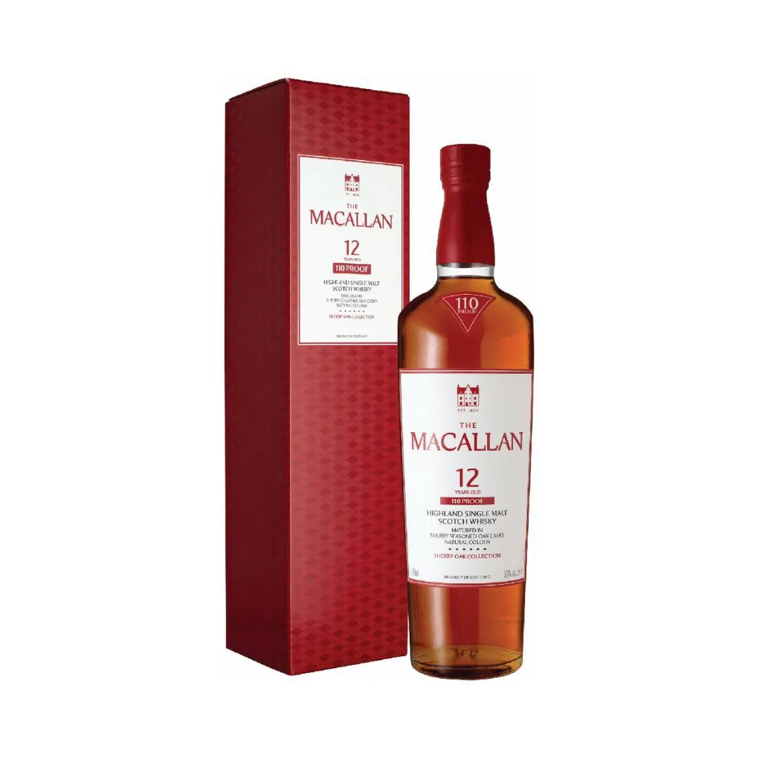 Macallan 12 years 110 Proof Sherry Cask Single Malt Scotch  Whisky - 750ml
