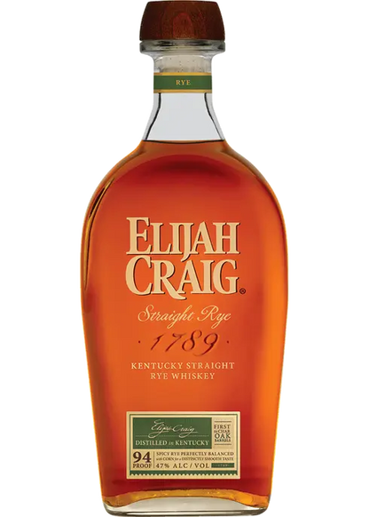 Elijah Craig Straight Rye- 750ml