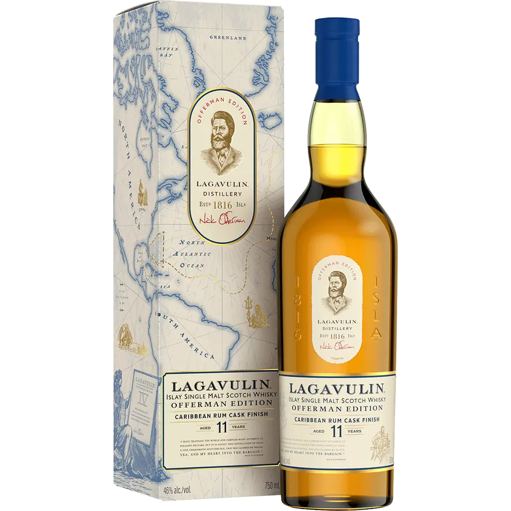 Lagavulin Offerman Edition 11 Year Caribbean Rum Cask Finish Scotch Malt Whisky  - 750ml