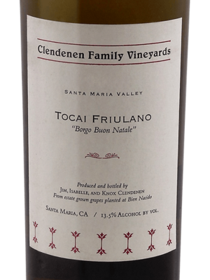 Clendenen Family Vineyards Tocai Friulano Borgo Buon Natale 2017