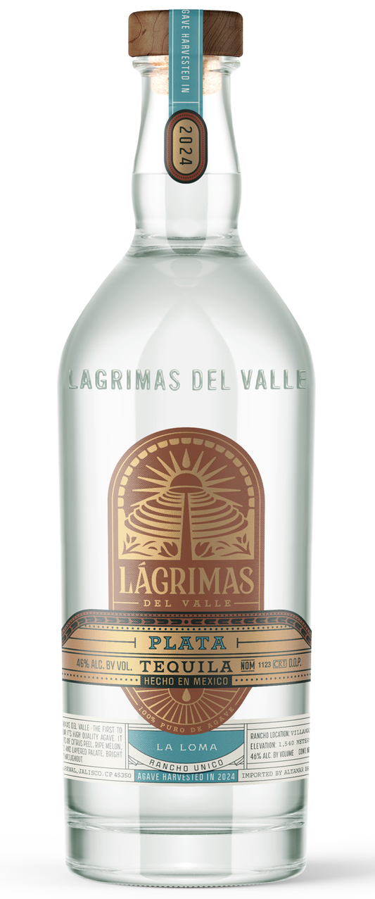 Lagrimas Del Valle Plata "La Loma" Tequila- 750ml