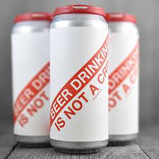Aslin Brewing Beer Drinking is not a crime double dry-hopped double IPA 16oz 4-pack