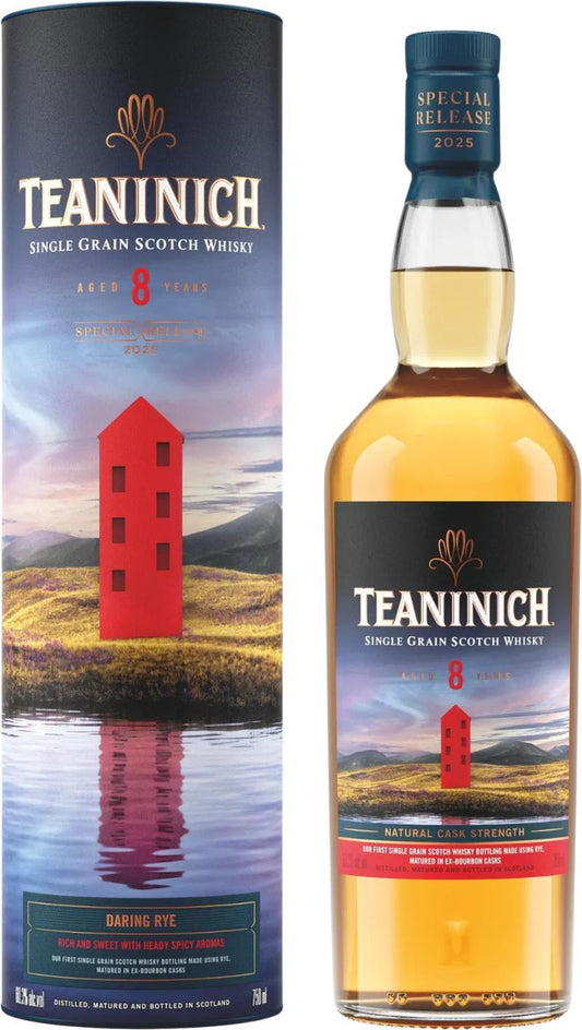 Teaninich 8 years "Daring Rye" 2025 Special Release Single Grain Scotch Whisky (120.6pf)- 750ml
