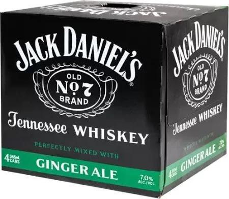 Jack Daniel's Tennessee Whiskey and Ginger Ale 4-pack