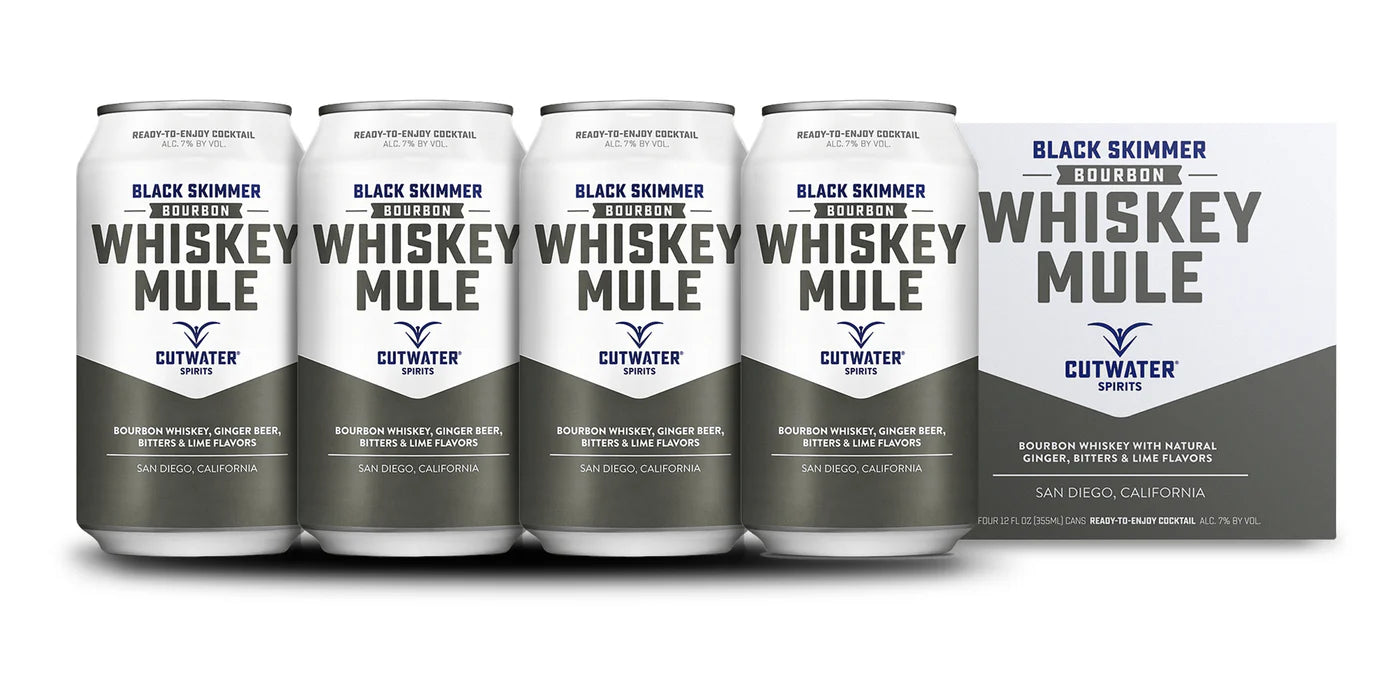 Cutwater Black Skimmer Bourbon Whiskey Mule 4-pack cans