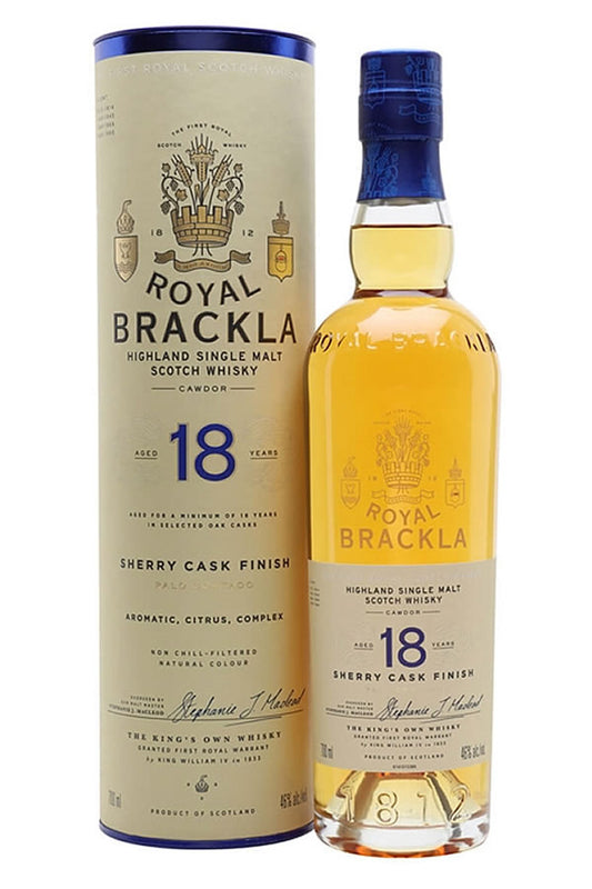 Royal Brackla 18yr Single Malt Scotch Whisky Palo Cortado Sherry Cask- 750ml