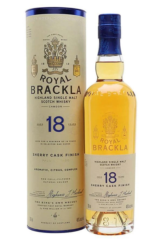 Royal Brackla 18yr Single Malt Scotch Whisky Palo Cortado Sherry Cask- 750ml
