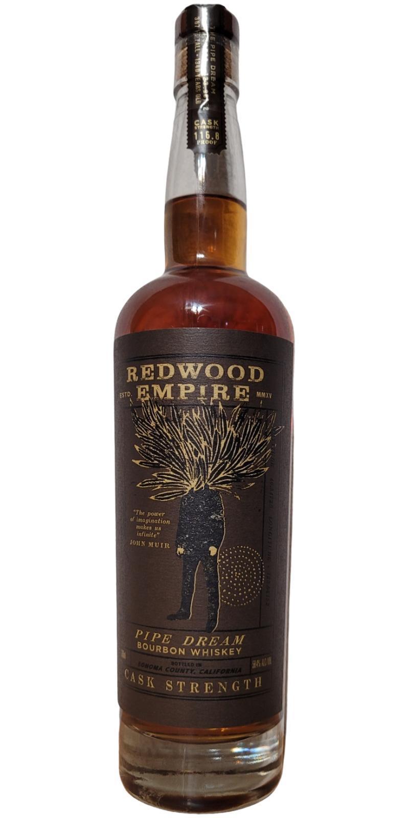 Redwood Empire Pipe Dream Cask Strength Bourbon 116.8 Proof- 750ml