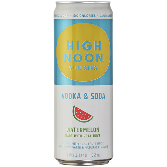 High Noon Watermelon Vodka & Soda cans 4-pack