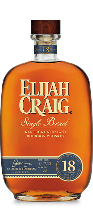 Elijah Craig Bourbon 18 Year Single Barrel