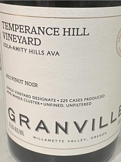 Granville Temperance Pinot Noir 2023