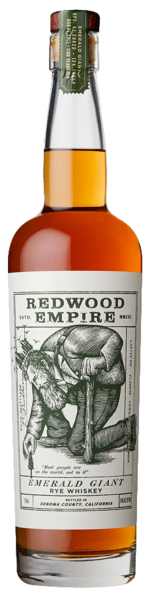 Redwood Empire Emerald Giant Rye Whiskey- 750ml