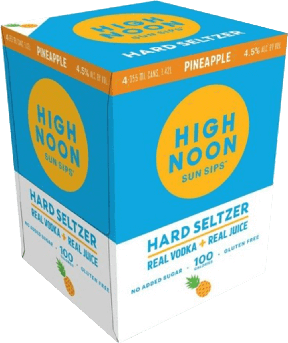 High Noon Pineapple Vodka & Soda 4-pack Cans