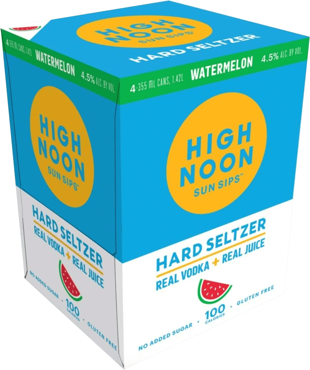 High Noon Watermelon Vodka & Soda cans 4-pack