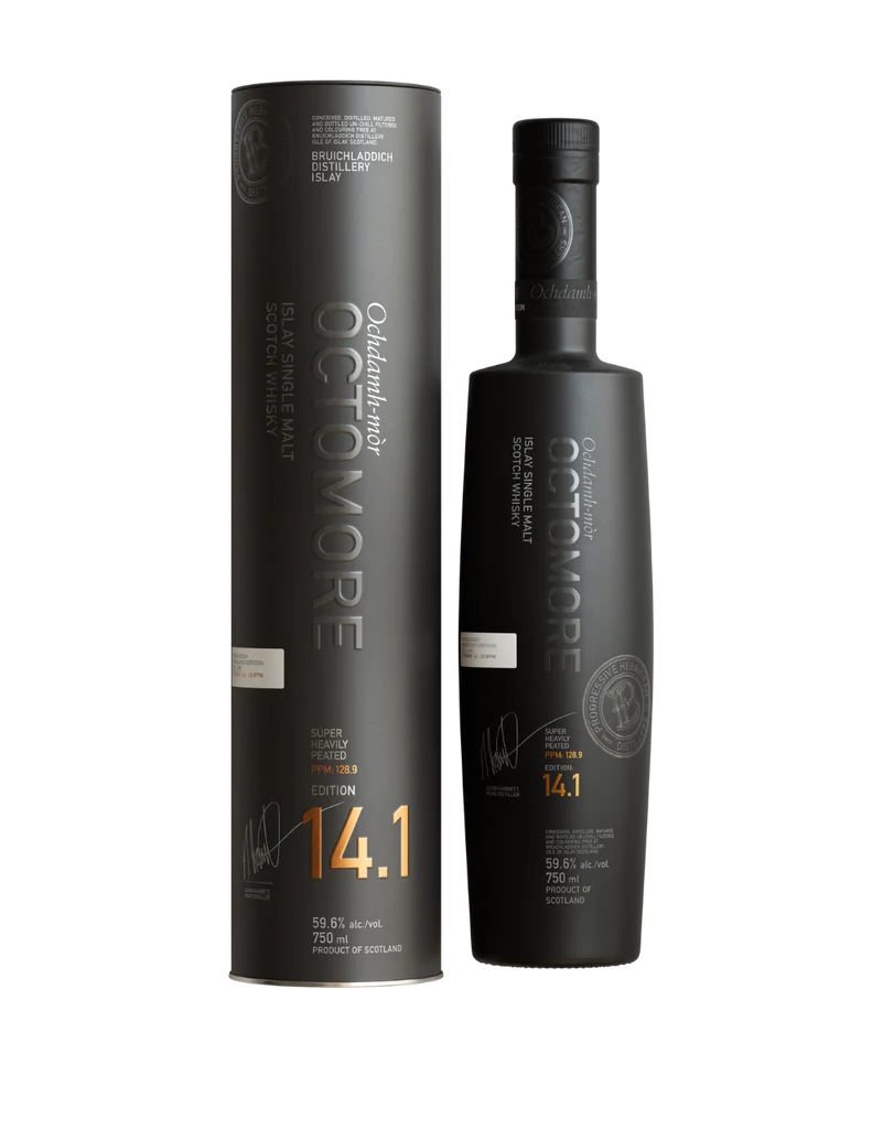 Bruichladdich Octomore 14.1 Aged 5 years, 128.9 PPM Single Malt Scotch Whisky- 750ml